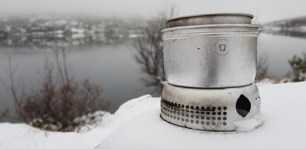 Cooking with a Trangia in the snow