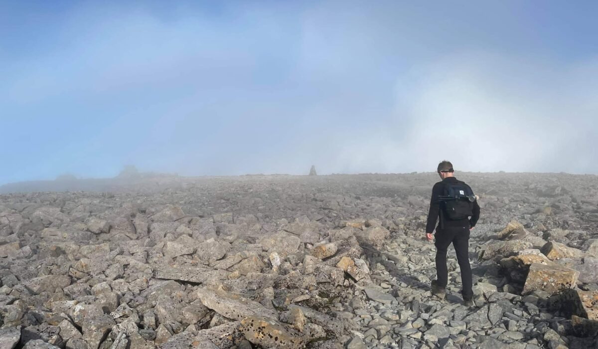 Man shown climbing ben nevis in scotland